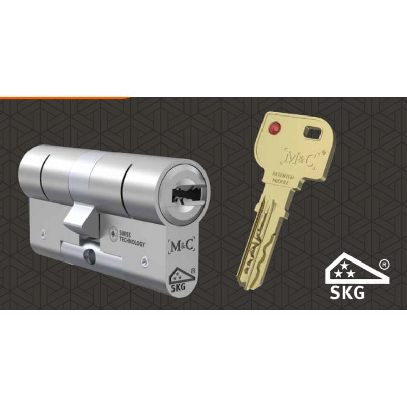 Cilindro de alta seguridad M&C con certificación SKG